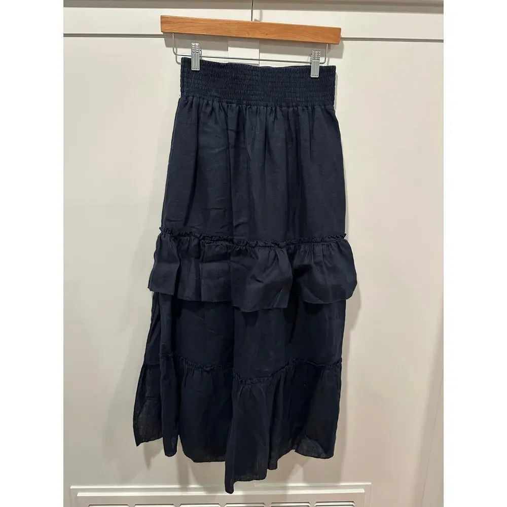 Sundays by We Are Sundays Linen Maxi Skirt Size S